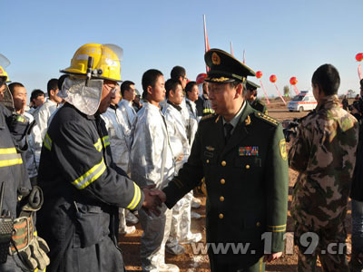 蒙陕跨区域灭火救援实战演习在内蒙举行