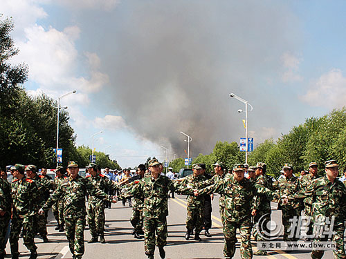 组图：直击黑龙江伊春一鞭炮厂发生爆炸