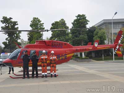 昆明启用警用直升机 消防救援陆空联动