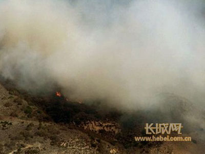 河北平泉山区重大火灾 过火面积逾百亩