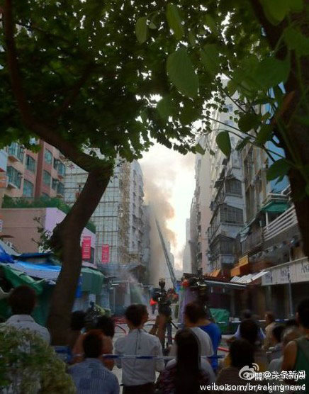 微博爆料：香港旺角花园大火已8死24伤