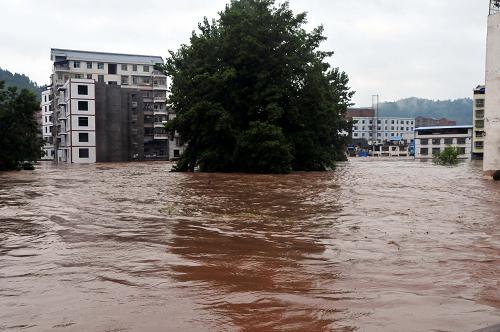 组图：四川南充遭遇暴雨袭击救援现场