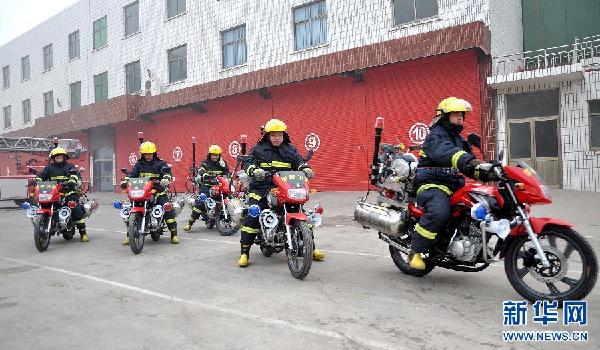 河北邯郸购消防摩托车提高城市救火能力