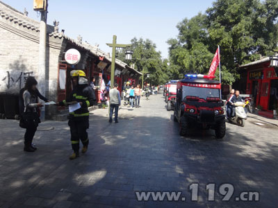 榆林购置消防摩托车 提高老街救火能力