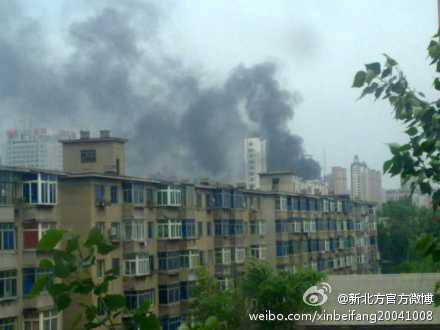 微博爆料：沈阳华润在建项目工地突发火灾