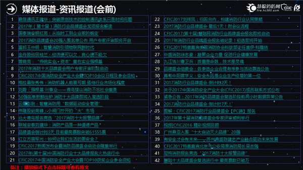 CFIC2017中国消防安全产业大会服务报告