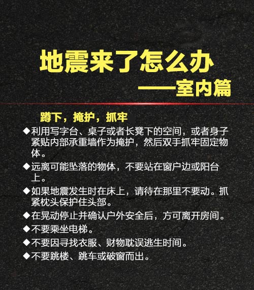 关键时刻能救命！地震逃生手册