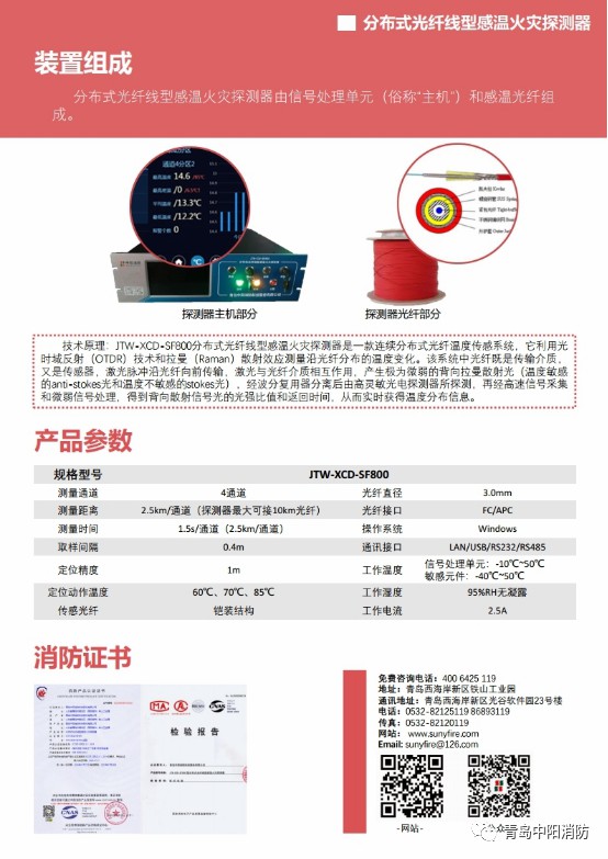 一分钟了解分布式光纤线型感温火灾探测器