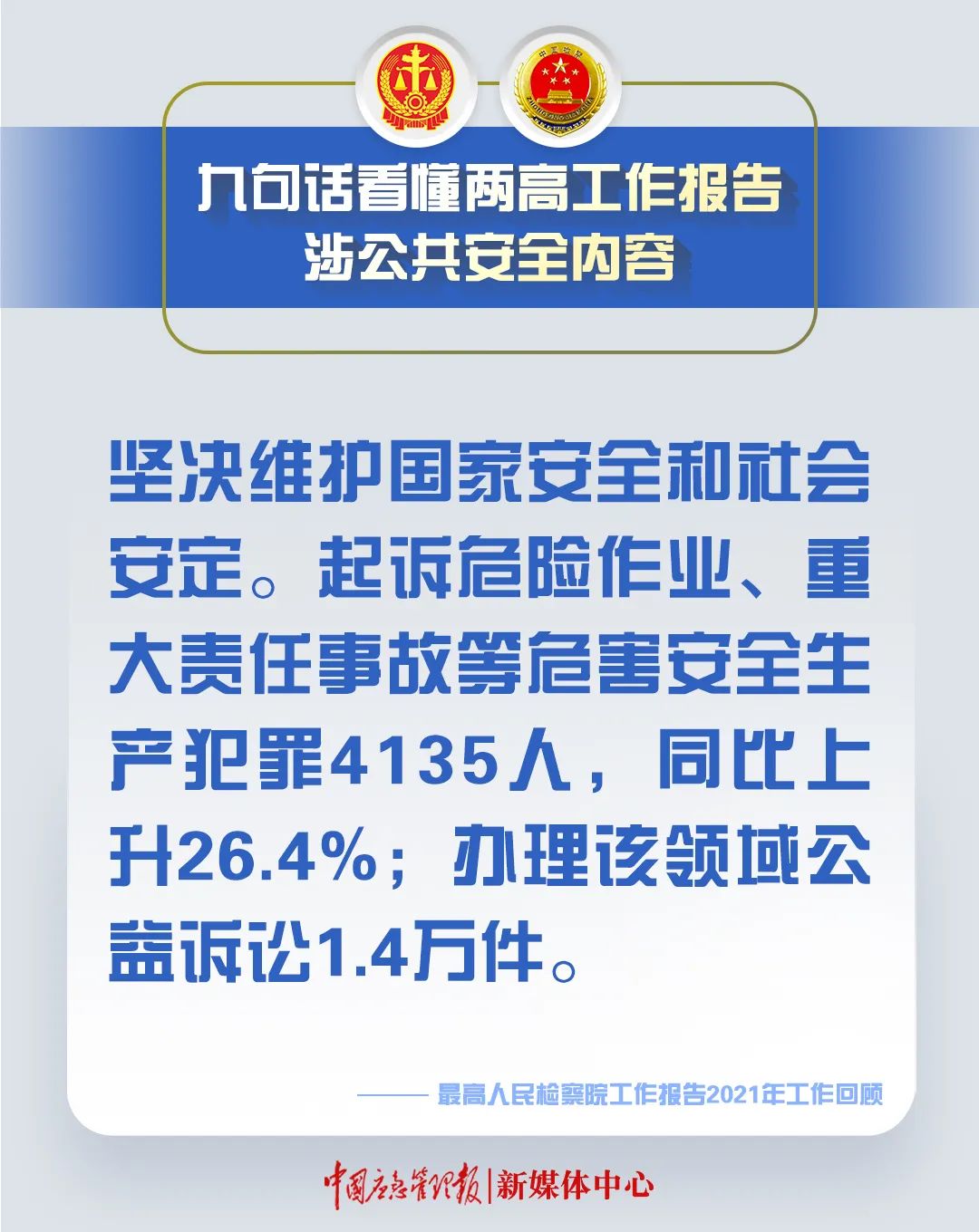 划重点！9句话看懂两高工作报告涉公共安全内容