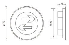 盛光鼎迅|集中电源集中控制型消防应急标志灯具(地埋式)ZG-BLJC-1LREI1W-D3-153