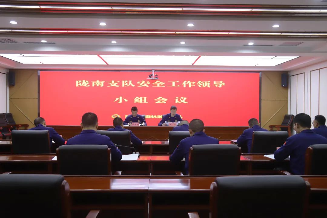 陇南市森林消防支队召开安全工作领导小组会议