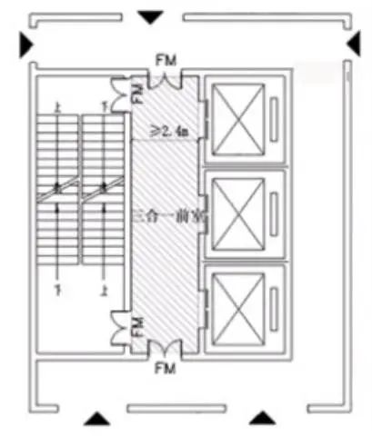 消防电梯前室的短边不应小于2.4m，如何理解？